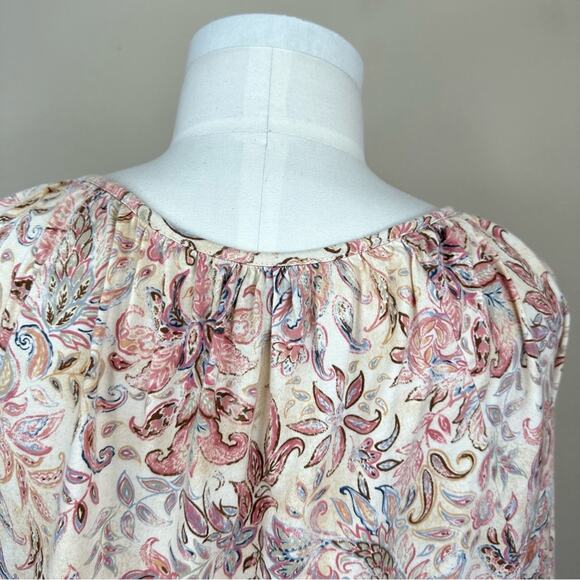 LAUREN RALPH LAUREN Boho Floral Paisley Cotton Top Women’s Size XL - Picture 6 of 13